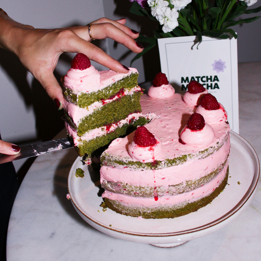 Recipe Box: Matcha Matcha Signature Raspberry Cake